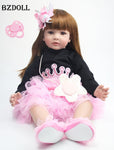 60cm Reborn Toddler Doll Cloth Body 24" Princess Baby Dolls Girls Birthday Gift Child