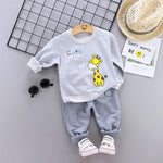 New Spring Autumn Children Clothing Boys Cartoon Casual Sports T-shirt Pants 2pcs/Set