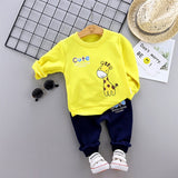 New Spring Autumn Children Clothing Boys Cartoon Casual Sports T-shirt Pants 2pcs/Set