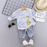 Spring Autumn Children Boys Girsls Clothing Cotton Long Sleeve 2 Pcs/Suit