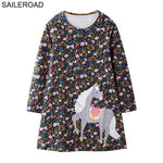 SAILEROAD Unicorn Dress Children Autumn Girls