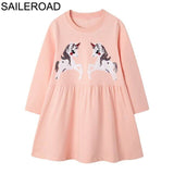 SAILEROAD Unicorn Dress Children Autumn Girls