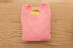 O Neck Kid Clothes Fitted Ribbed Sweater Baby for Winter Soft Full Sleeve Toddler Fashion Sweaters