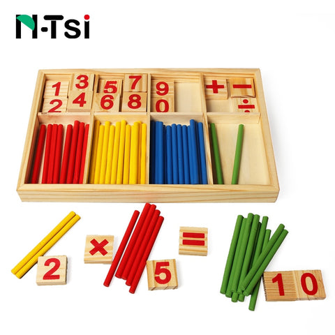 Montessori Toys Materials Counting Sticks Kid Educational Wooden Math Toys for Children