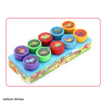 10pcs/Box Children Toy Rubber Stamps Cartoon Animals Fruits Vegetable Kids Seal DIY  Stamper