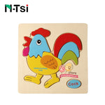 Wooden Puzzle Toys for Educational Kids Toys For Children Game Cartoon Gift 3 Years