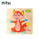 Wooden Puzzle Toys for Educational Kids Toys For Children Game Cartoon Gift 3 Years