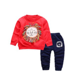 Spring Autumn Children Boys Girsls Clothing Cotton Long Sleeve 2 Pcs/Suit