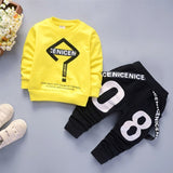 Spring Autumn Children Boys Girsls Clothing Cotton Long Sleeve 2 Pcs/Suit