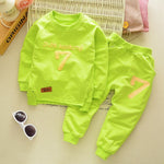 Spring Autumn Children Boys Girsls Clothing Cotton Long Sleeve 2 Pcs/Suit