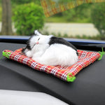 Car Ornaments Cute Sleeping Cats Decoration Kittens Doll Toy Children Gifts Accessories