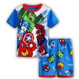 Kids Boys Girls Clothes Summer Short Sleeved Cartoon