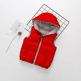 Child Waistcoat Children Outerwear Winter Coats Kids Clothes Warm Hooded  Age 3-10 Years Old