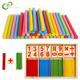 Wooden Counting Sticks Baby Preschool Educational Toys Gifts