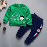 Spring Autumn Children Boys Girsls Clothing Cotton Long Sleeve 2 Pcs/Suit