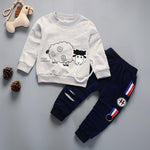 Spring Autumn Children Boys Girsls Clothing Cotton Long Sleeve 2 Pcs/Suit