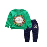 Spring Autumn Children Boys Girsls Clothing Cotton Long Sleeve 2 Pcs/Suit