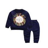 Spring Autumn Children Boys Girsls Clothing Cotton Long Sleeve 2 Pcs/Suit