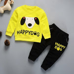 Spring Autumn Children Boys Girsls Clothing Cotton Long Sleeve 2 Pcs/Suit