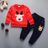 Spring Autumn Children Boys Girsls Clothing Cotton Long Sleeve 2 Pcs/Suit