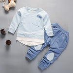 Spring Autumn Children Boys Girsls Clothing Cotton Long Sleeve 2 Pcs/Suit