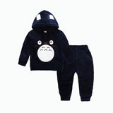 Fashion Children Cartoon Clothing Suits Baby Velvet Hoodies Pants 2Pcs/Sets Spring Autumn Clothes