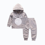 Fashion Children Cartoon Clothing Suits Baby Velvet Hoodies Pants 2Pcs/Sets Spring Autumn Clothes