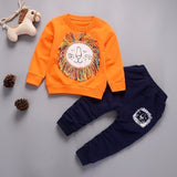 New Spring Autumn Children Clothing Boys Cartoon Casual Sports T-shirt Pants 2pcs/Set