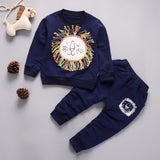 New Spring Autumn Children Clothing Boys Cartoon Casual Sports T-shirt Pants 2pcs/Set