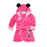 Cartoon Children's Robe Flannel Baby Bathrobe Long Sleeve Hooded Kids Bath Robe Lovely Animal Child Boy Girls Robes Kids Clothes