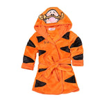 Cartoon Children's Robe Flannel Baby Bathrobe Long Sleeve Hooded Kids Bath Robe Lovely Animal Child Boy Girls Robes Kids Clothes