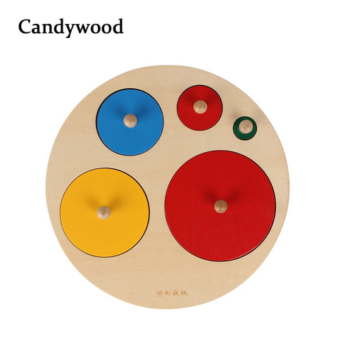 Montessori Materials Round Panel Children Educational Toys Preschool Training Education Toy