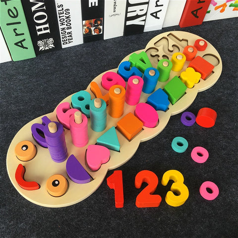 Montessori Children Preschool Educationl Toys Caterpillar Counting Kids Educational Toys